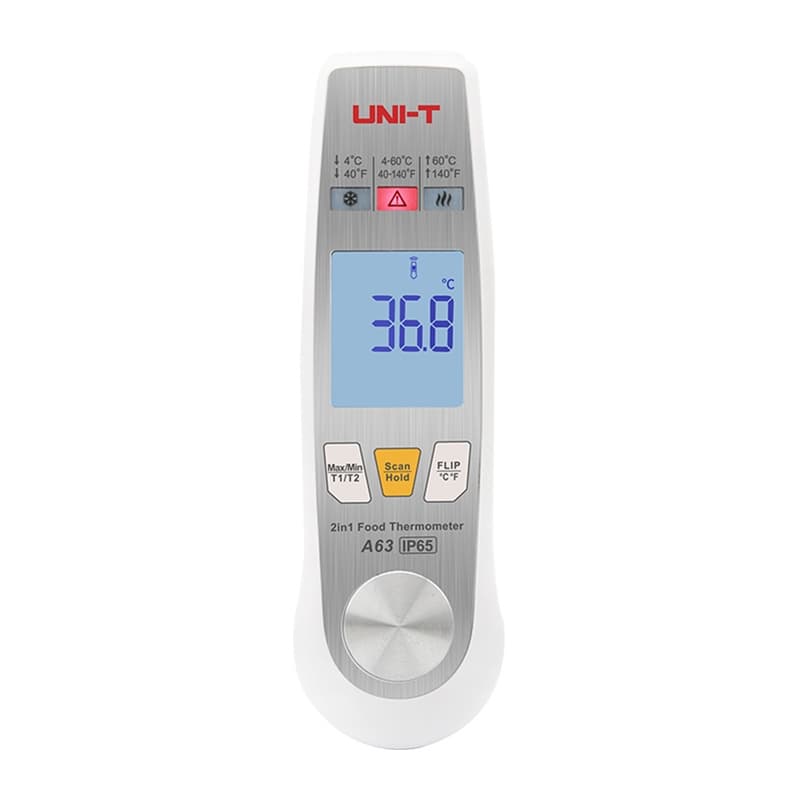 UNI-T A63 2-v-1 Termometer za hrano (IR in sonda)