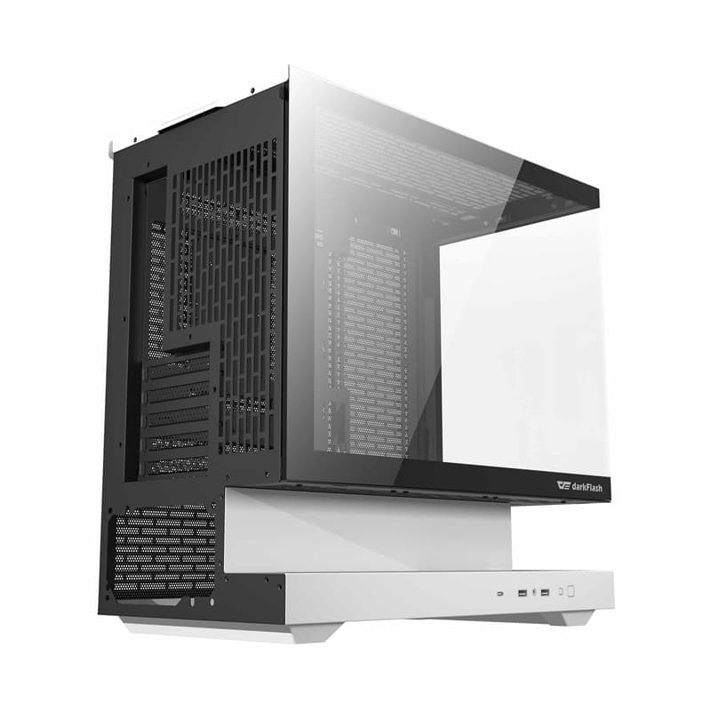 Ohišje za računalnik darkFlash F1, Midi Tower, belo + 6 ARGB ventilatorjev 5