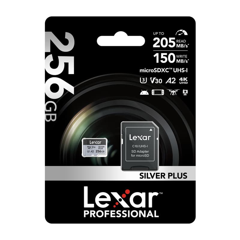 Lexar High-Performance Silver Plus microSDXC 256GB + adapter 6