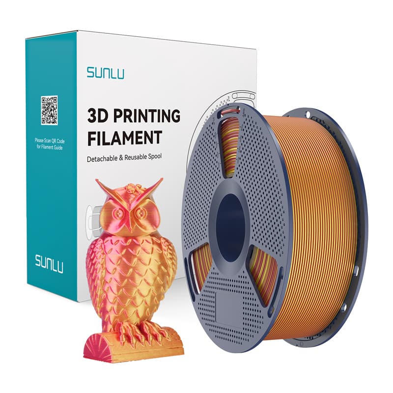 Sunlu PLA+ Silk Dvobarvni filament (rdeča in zlata)