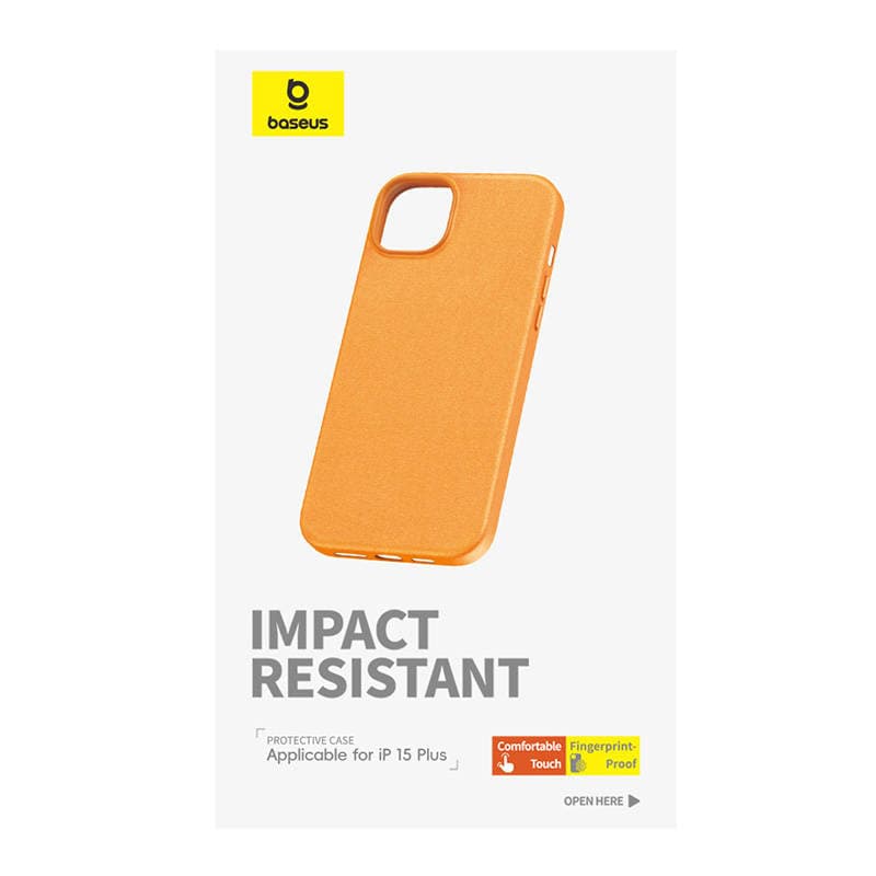 Baseus Fauxther Series ovitek za iPhone 15 Plus (oranž) 3