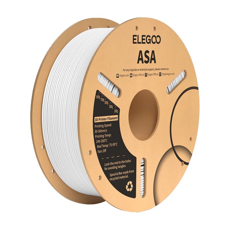 ELEGOO ASA Filament White 1.75 mm | Za zunanjo uporabo