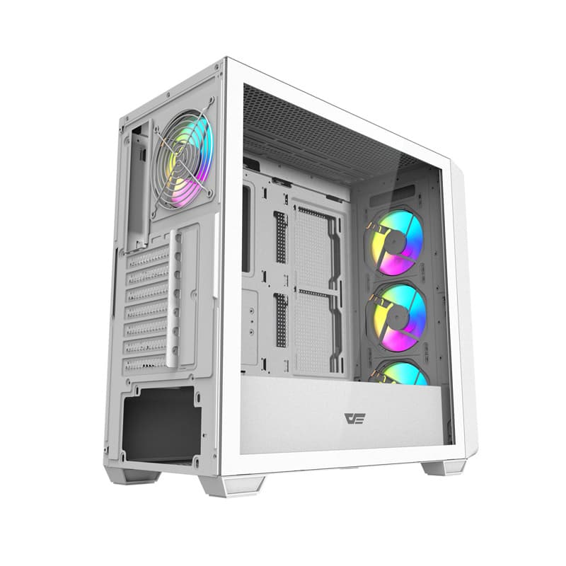 Računalniško ohišje Darkflash DS900WD ATX, belo + 4 ventilatorji 2