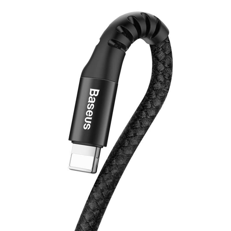 Baseus vzmetni kabel Lightning 1m, 2A (MFI, črn) 2