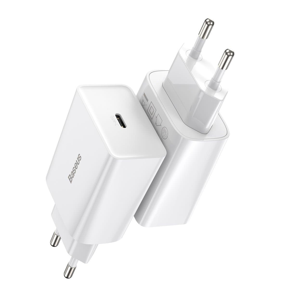 Baseus Mini Quick Charger USB-C PD, 20W (bel) 5
