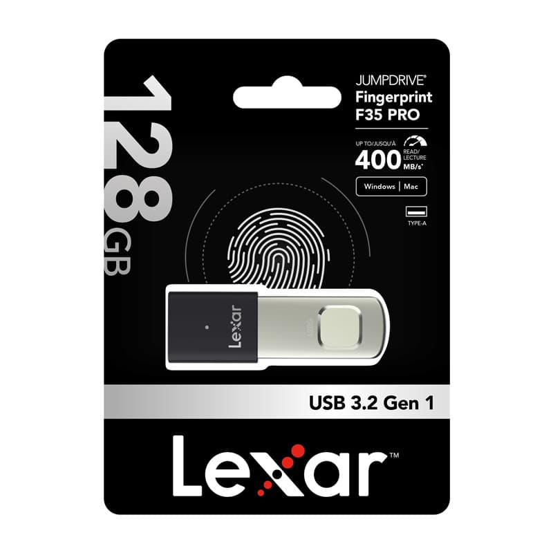 Lexar Fingerprint F35pro USB 3.2 pomnilniški ključek, 128GB 6