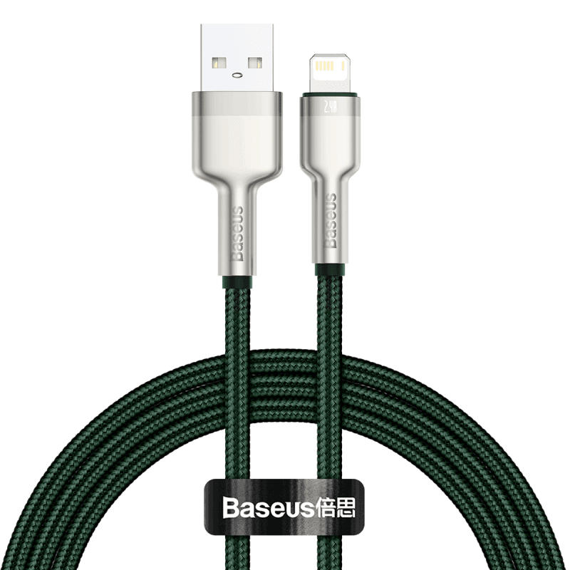 Baseus Cafule USB-Lightning kabel, 2.4A, 1m, zelen 2