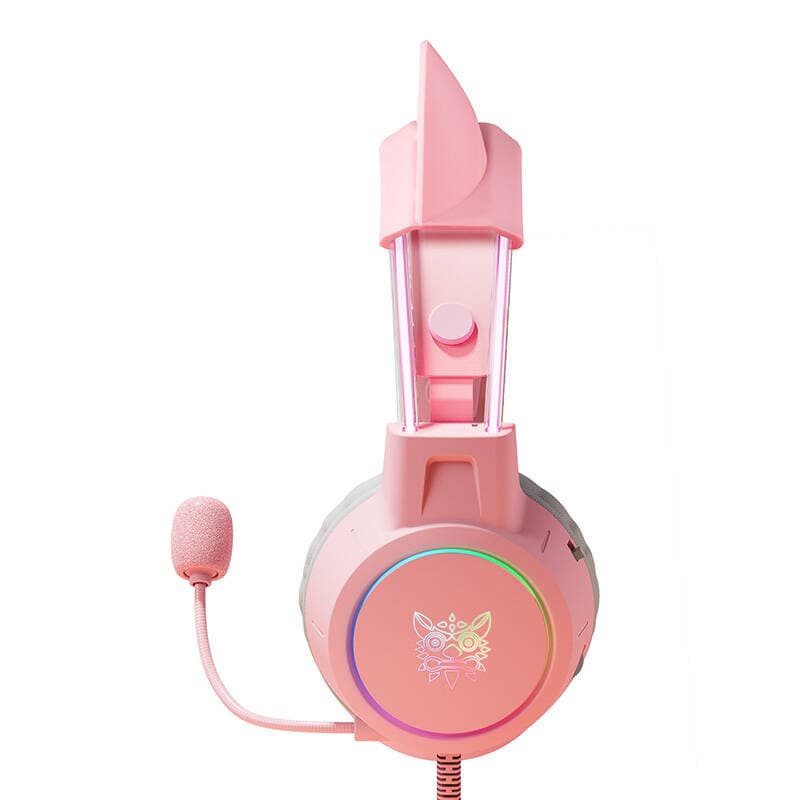 ONIKUMA X15Pro gaming slušalke Pink/Mačja ušesa 4