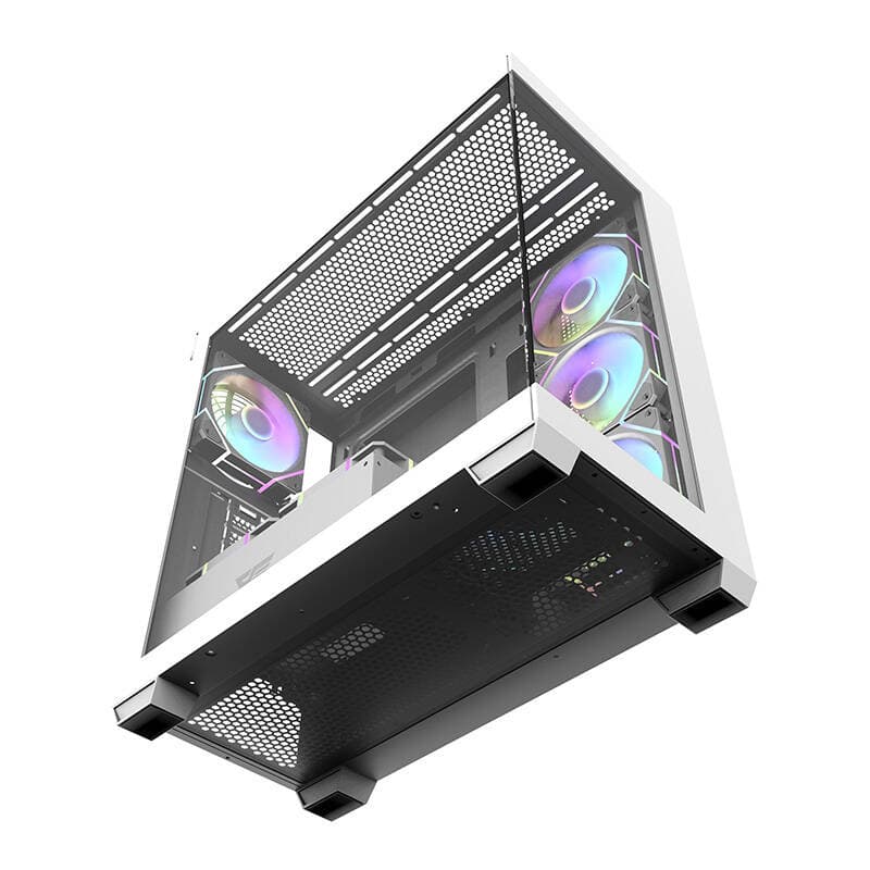 Računalniška ohišje Darkflash DS900 (belo) + 7 ARGB ventilatorjev 7