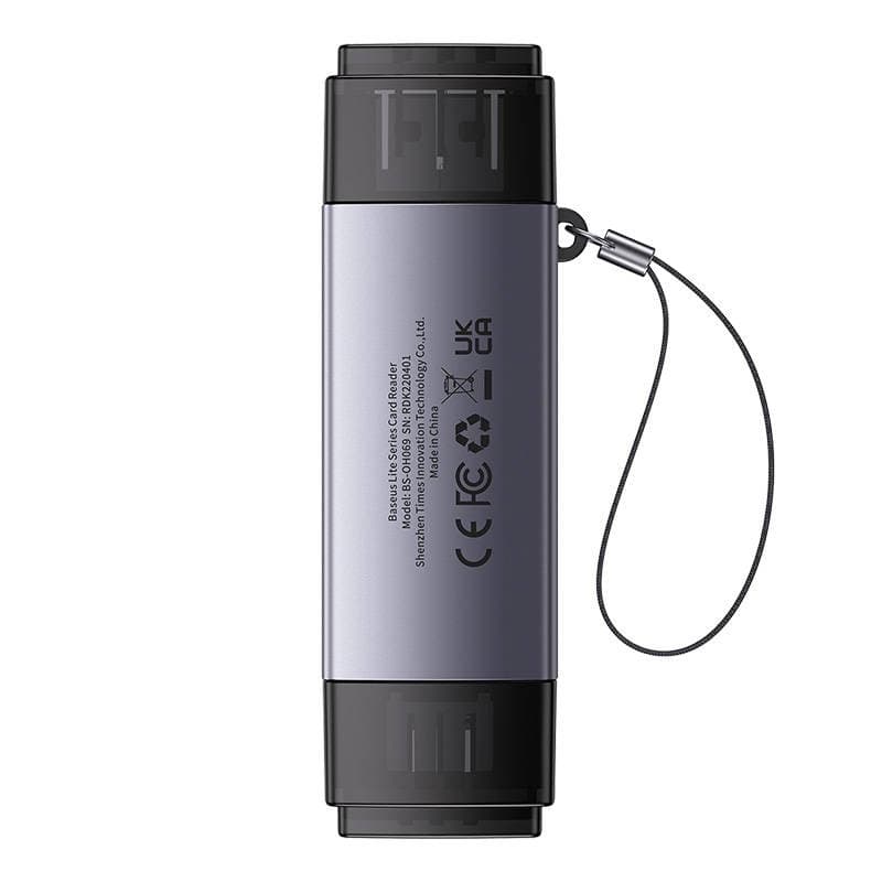 Bralnik kartic Baseus Lite Series SD/TF, USB + USB-C (siv) 4