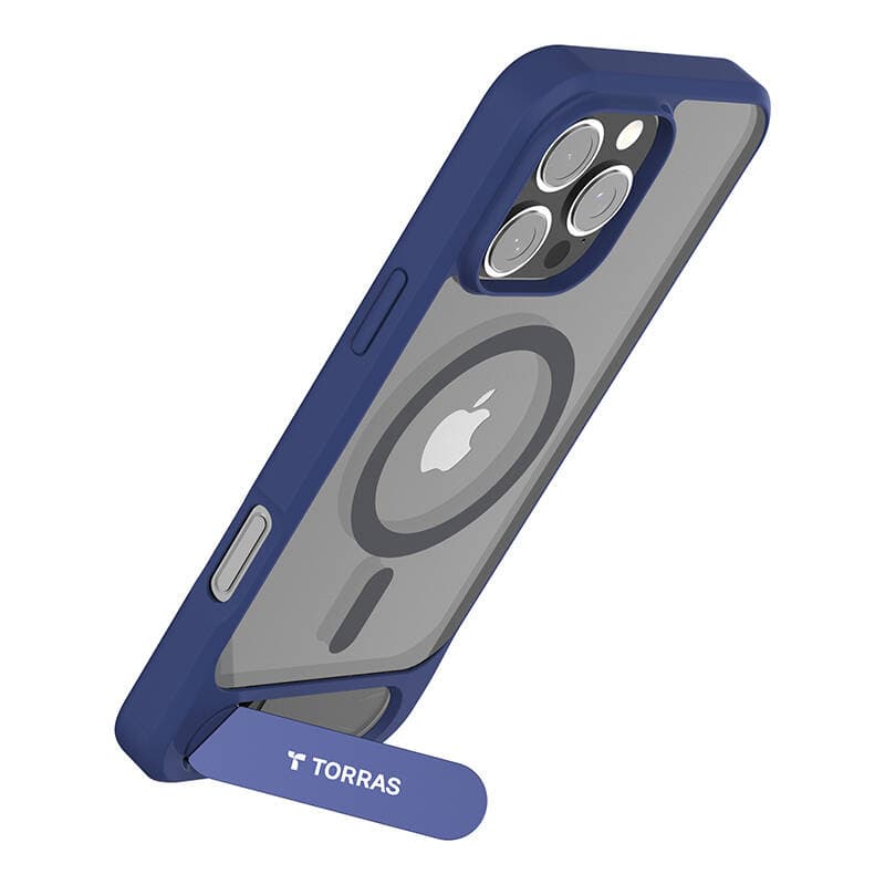 Ovitek Torras Pstand za iPhone 16 Pro, moder 2