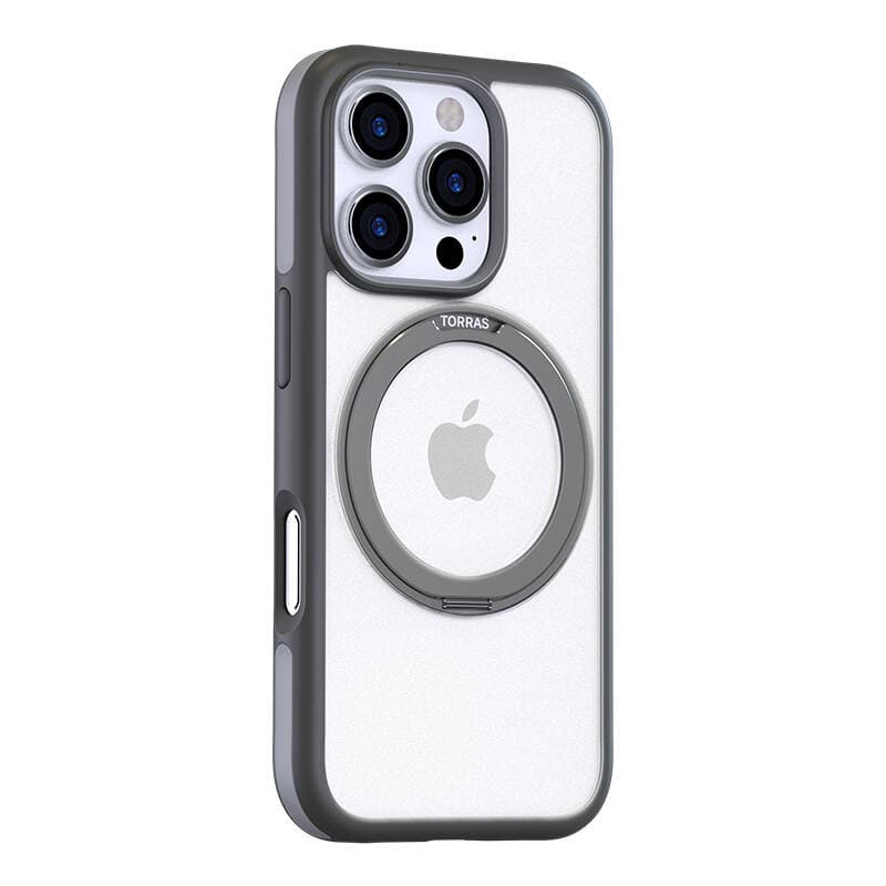 Torras Ostand R Fusion etui za iPhone 16 ProMax (siv)