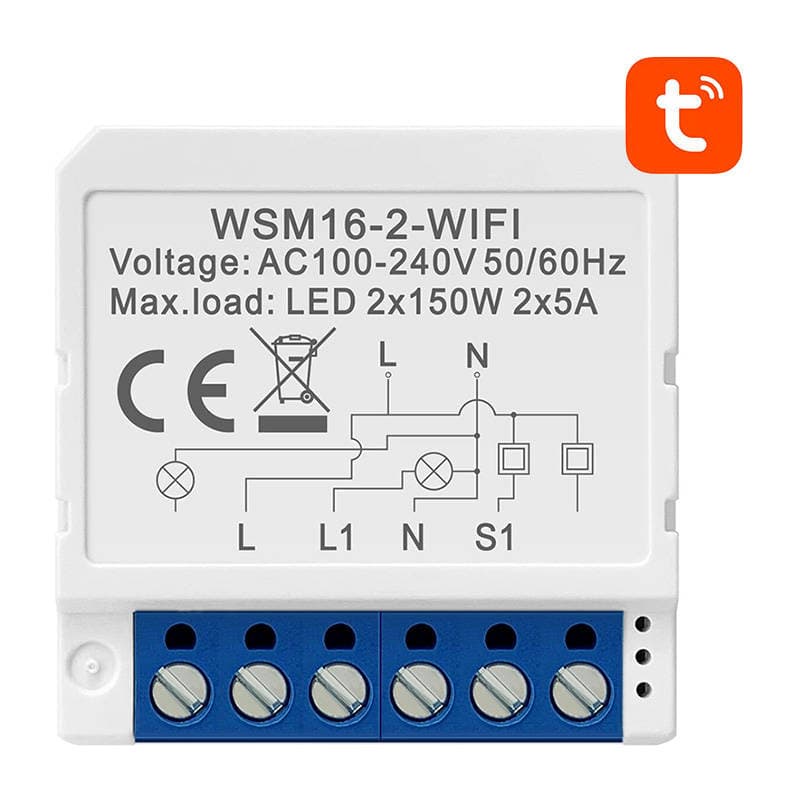 Pametni modul WiFi Avatto WSM16-W2 TUYA (2-kanalni)