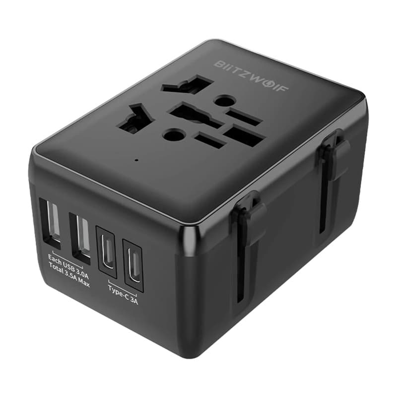 Potovalni adapter Blitzwolf BW-TA1, 4v1 (2xUSB + C + PD 20W) 2