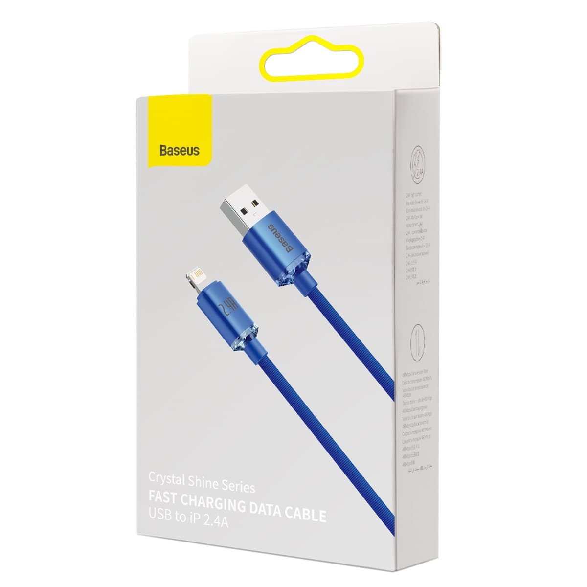 Baseus Crystal Shine kabel USB na Lightning, 2,4A, 1,2m (modra) 5