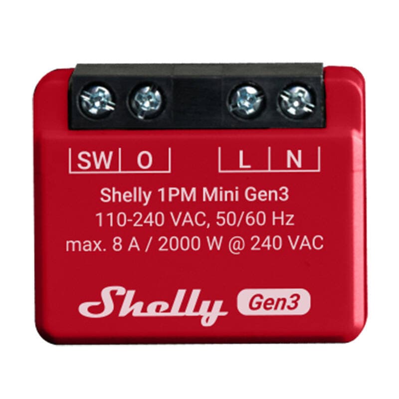 Shelly 1PM Mini Gen3 kontroler, WiFi/Bluetooth - pametni stikalni relej