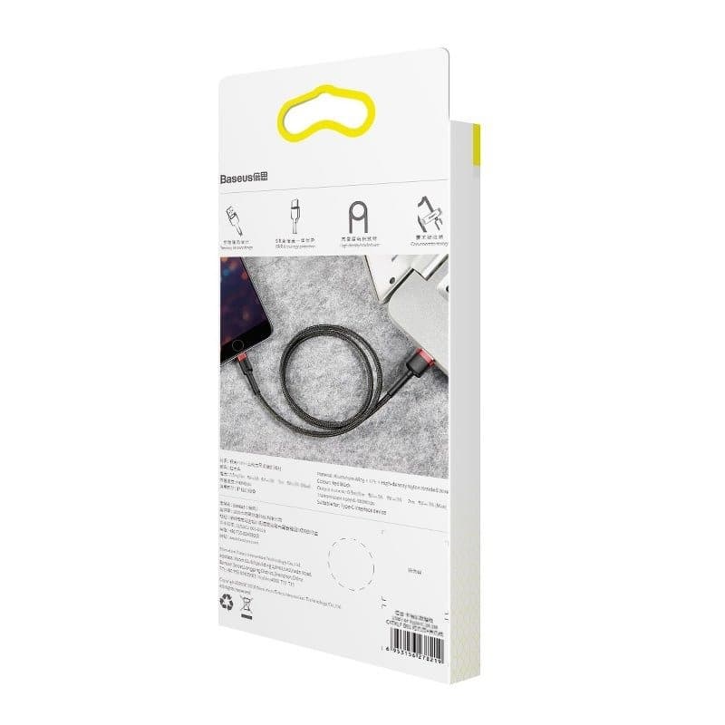 Baseus Cafule USB Lightning kabel 1.5A, 2m (črn+rdeč) 7