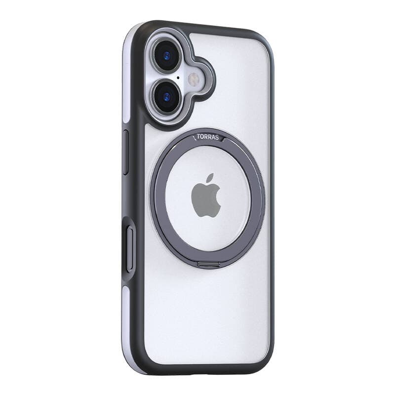 Torras Ostand R Fusion etui za iPhone 16 (črn)