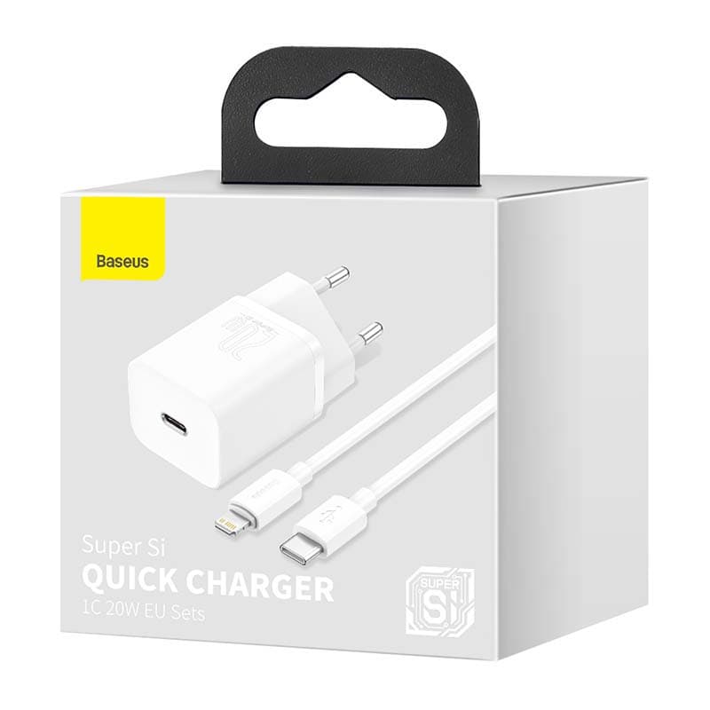 Baseus Super Si Quick Charger 1C 20W USB-C kabel Lightning 1m (bela) 8