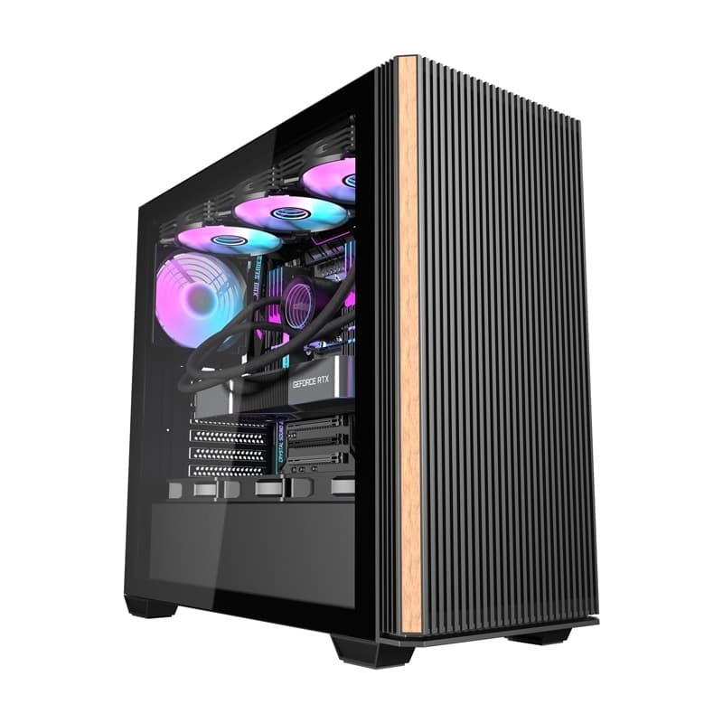 Darkflash DS900WS računalniško ohišje (črno) + 4 ventilatorji
