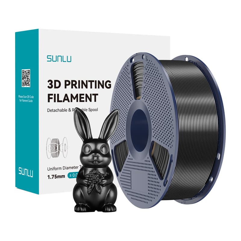 Sunlu PLA+ Silk Filament (črna)