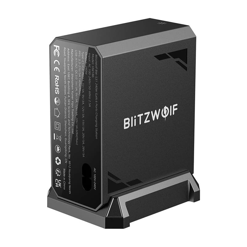 Omrežni polnilnik Blitzwolf BW-S31, 6 vrat (4xUSB-C, 2xUSB-A), 240W 3