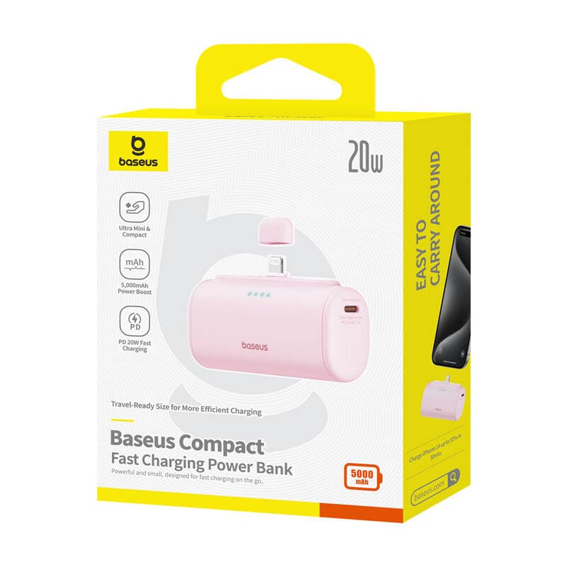 Baseus OS Compact IP Powerbank 5000mAh 20W (roza) 4