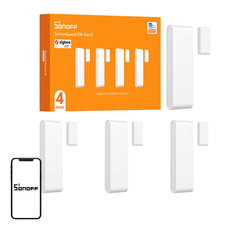 SONOFF SNZB-04PR2 Senzor odprtosti vrat/okenj, 4 kosi (Zigbee)