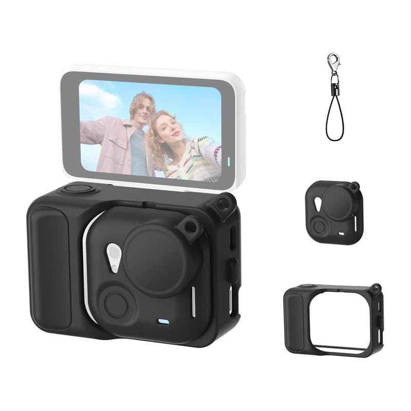 Puluz Silikonsko ohišje za Insta360 Go Ultra (črno)
