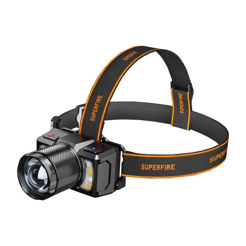 Superfire HL25 naglavna svetilka, 700lm, USB-C, 8 načinov
