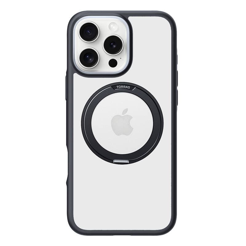 Torras Ostand R Fusion etui za iPhone 16 Pro Max (črn)
