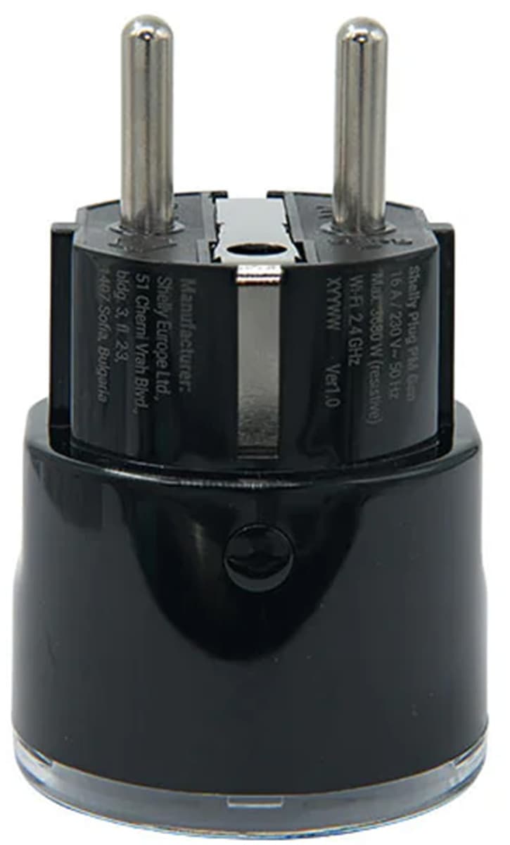 Pametna vtičnica Shelly Plug PM Gen3 Matter, 13A (črna) 4
