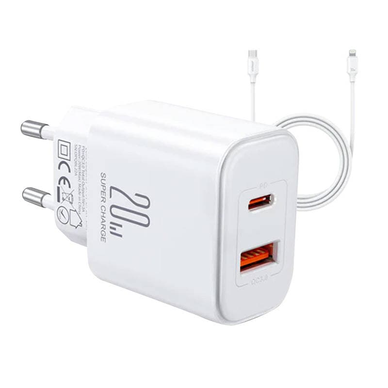 Polnilnik Joyroom JR-TCF05 Flash, 20W + kabel C na L 1m (bel)