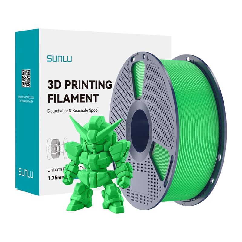 Sunlu PLA+ 2.0 filament, zelena, 1.75 mm