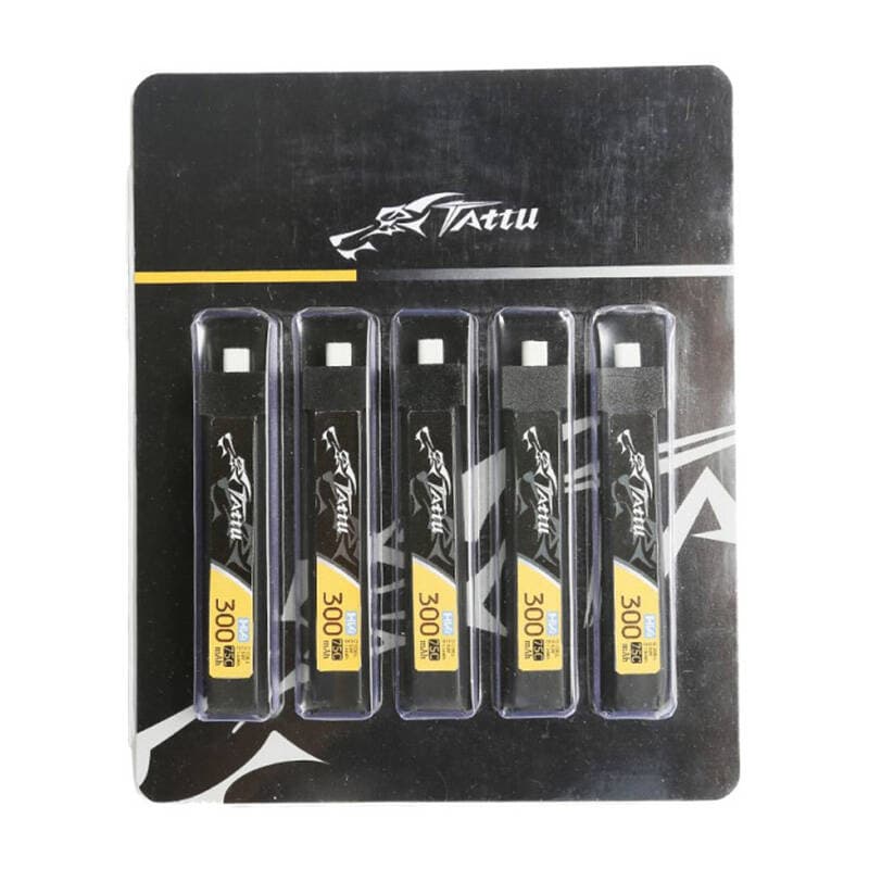 Tattu LiPo 300mAh 3.8V 75C 1S baterija (5 kosov)