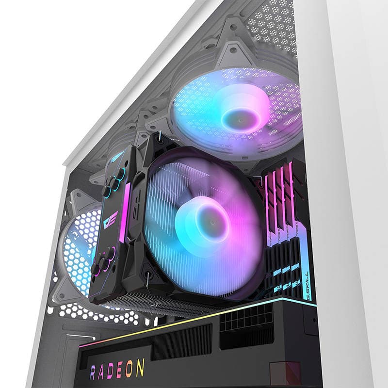 Računalniško ohišje Darkflash DK352 Plus (črno-belo) + 4 ARGB ventilatorji 6