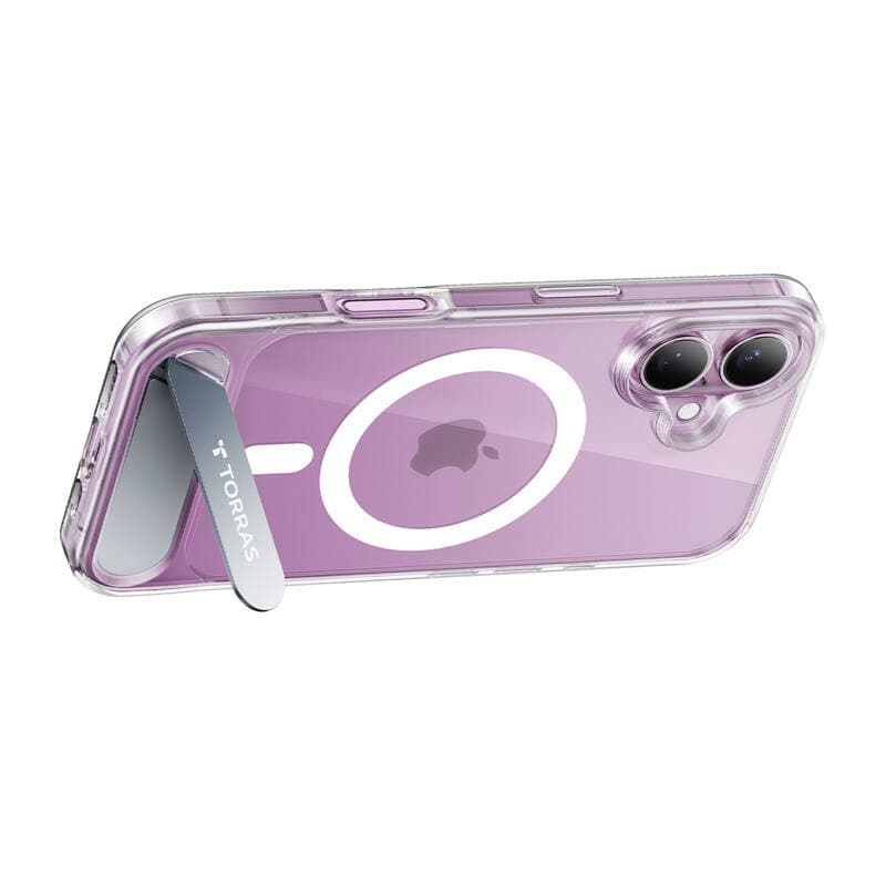 Ovitek Torras Pstand za iPhone 16, prozoren 3