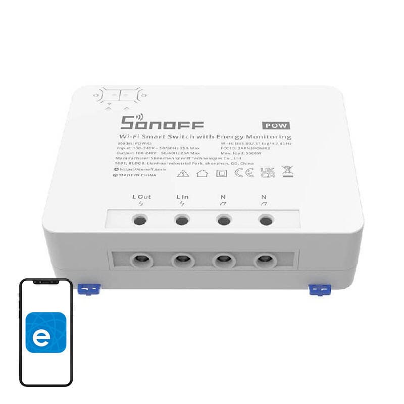 Sonoff POWR3 Smart WiFi vtičnica z merjenjem porabe