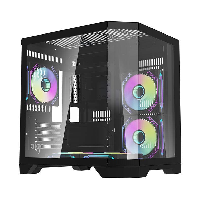 Računalniško ohišje darkFlash FT350 (črno) + 5 aRGB ventilatorjev
