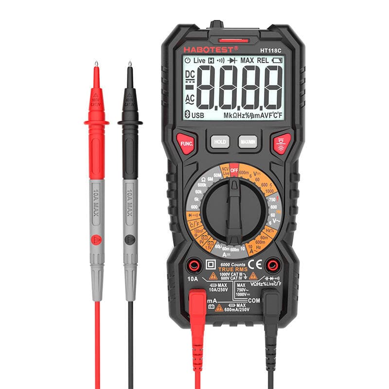 Habotest HT118C: Digitalni multimeter z LED svetilko, True RMS, NCV 3