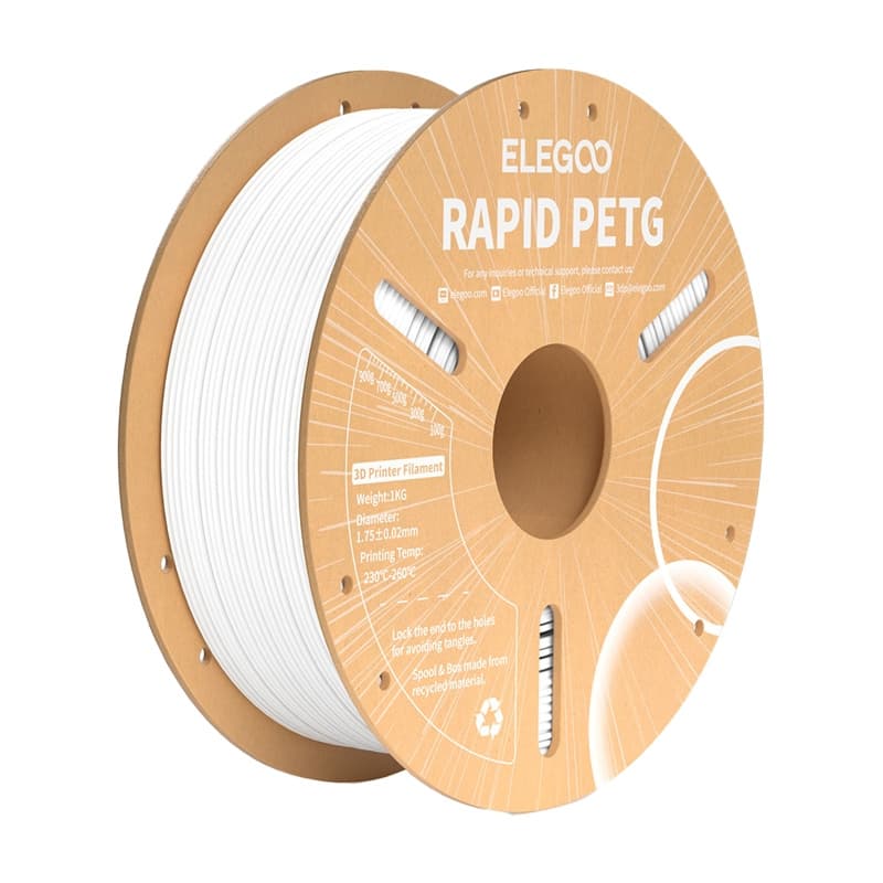 ELEGOO Rapid PETG Filament White 1.75 mm | Za hitro tiskanje