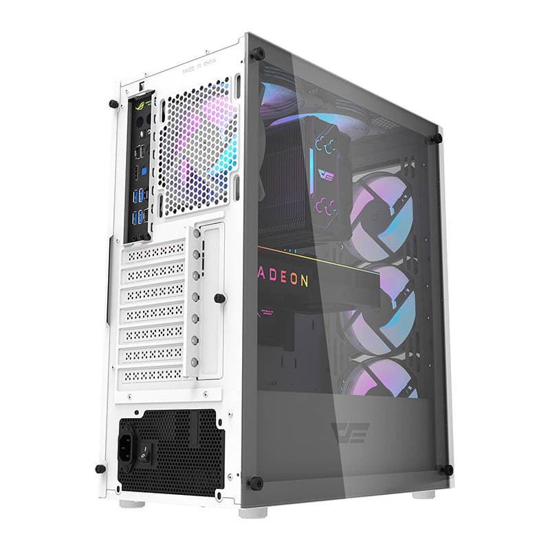 Računalniško ohišje Darkflash DK352 Plus (črno-belo) + 4 ARGB ventilatorji 3