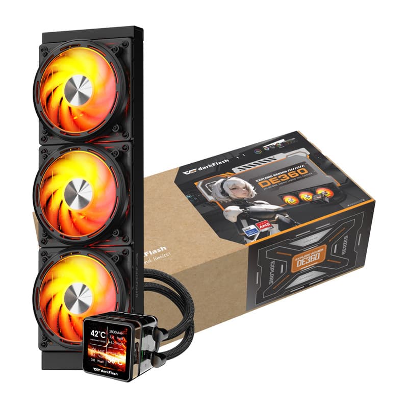 Vodeno hlajenje procesorja Darkflash DE360 (črno) 4