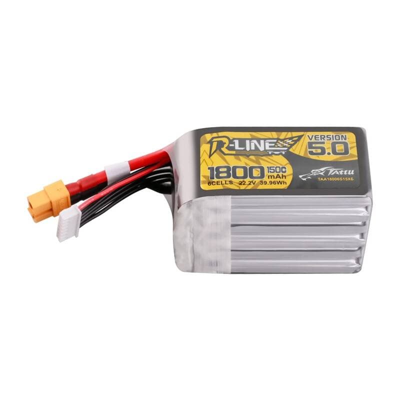 Lipo baterija Tattu R-Line 5.0 1800mAh 22.2V 150C 6S z XT60