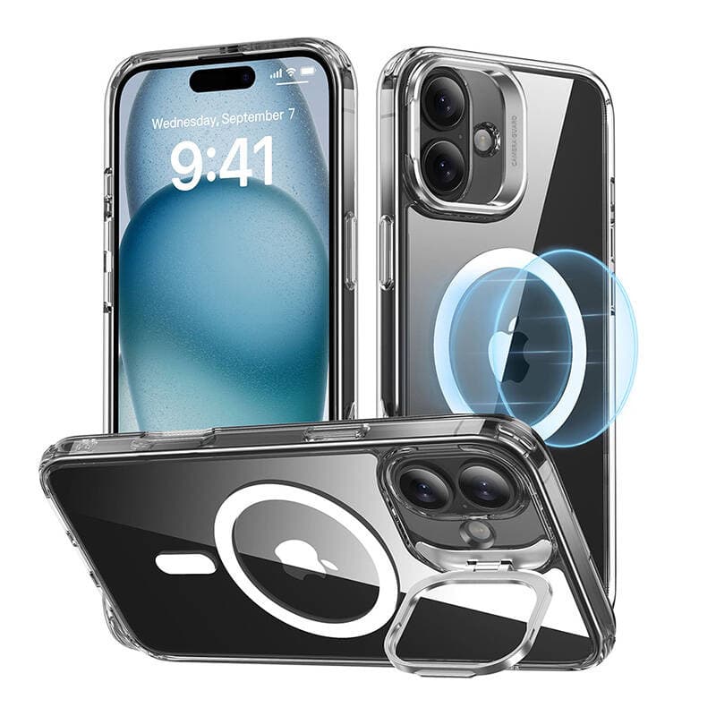 ESR Classic Hybrid (HaloLock) ovitek z oporo za iPhone 16 Plus (prozoren)
