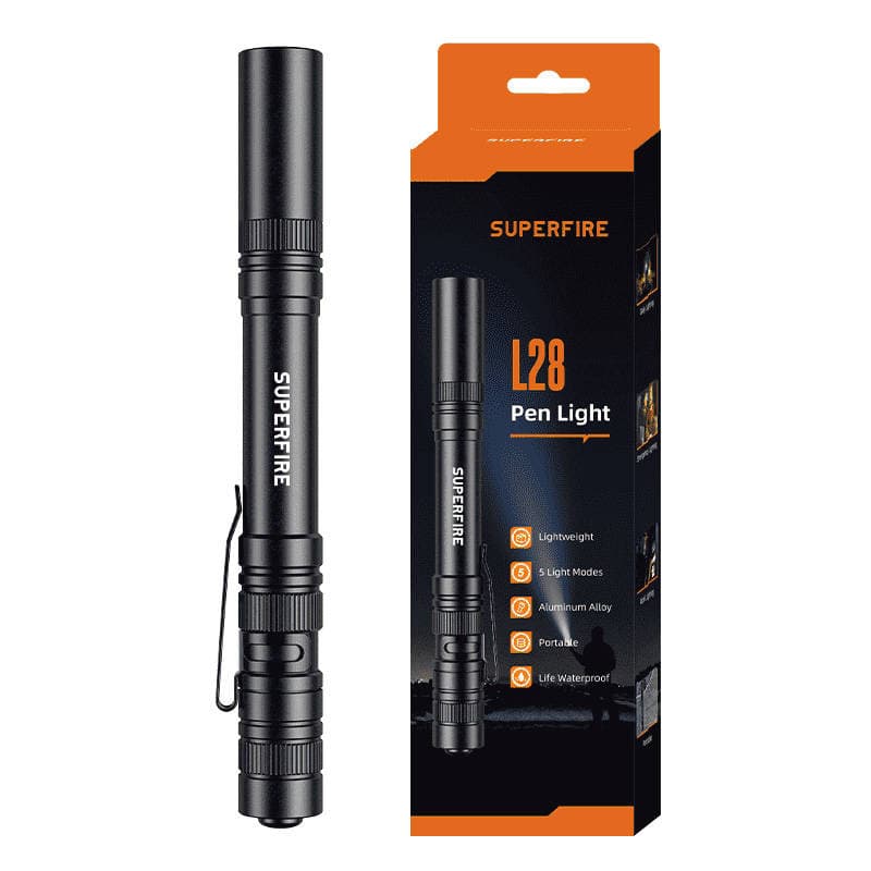 Superfire L28 LED svetilka, 121 lm, 5W, 52 m, črna