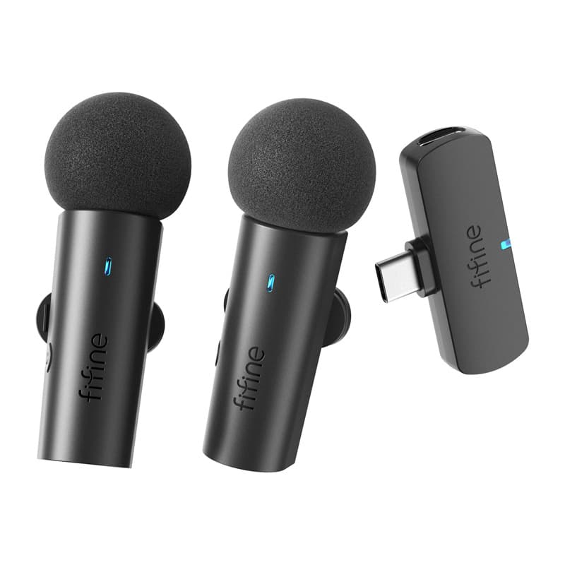 Brezžični mikrofonski set Fifine M8, 2 kos (črn)