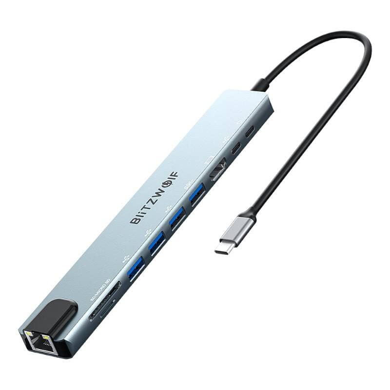 Priklopna postaja Blitzwolf BW-TH5 10v1 USB-C (srebrna)