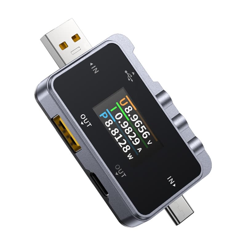 FNIRSI FNAC-28 2-v-1 USB tester (USB-A + USB-C)