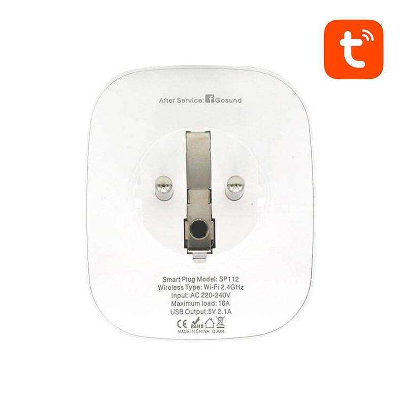 Pametni vtič WiFi Gosund SP112: 2xUSB, 16A, Tuya 4